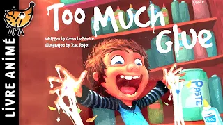 Trop de colle - Too Much Glue in French (with English and French subtitles) 🎊 Stories for beginners