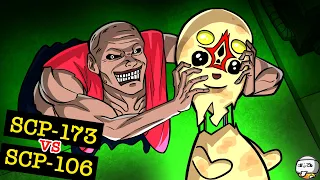 The Old Man SCP-106 vs. SCP-173 The Sculpture (SCP Animation)