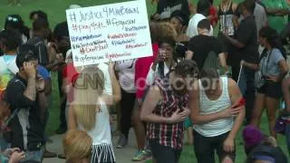 FERGUSON SHOOTING:PEACEFUL PROTEST IN ST LOUIS