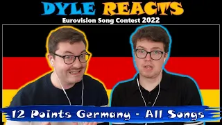 Germany 12 Points REACTION ALL SONGS - Germany Eurovision 2022 - #DyleReacts