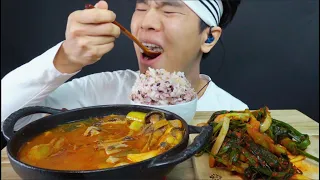 ASMR @ 육개장, 파김치 먹방  Yukgaejang, pa kimchi MUKBANG @ No Talking