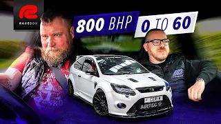 This 830 BHP Focus RS Does a 0-60 RaceBox Run - Nightmare! 🏁 🤪