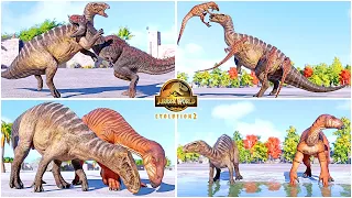 Dominion Skin Iguanodon All Perfect Animations & Interactions 🦖 Jurassic World Evolution 2 - JWD DLC