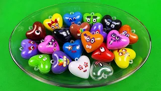 Numberblocks - Looking Slime With Mini Heart Coloring! ASMR