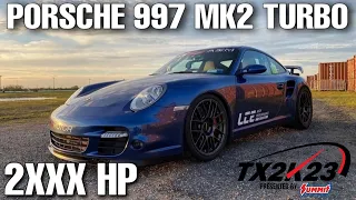 2XXXHP Porsche 997 MK1 Turbo ES2000 at TX2K23 Roll Racing | 100-330 Km/h & 60 - 205 mph