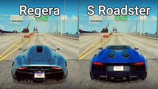 NFS Heat: Koenigsegg Regera vs Lamborghini Aventador S Roadster - Drag Race