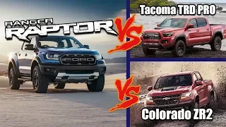 Ford Ranger Raptor vs Chevy Colorado ZR2 vs Toyota Tacoma TRD Pro | Everything We Know