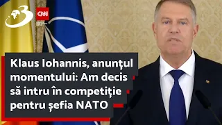 Klaus Iohannis, anunțul momentului: Am decis să intru în competiție pentru șefia NATO