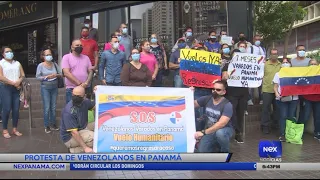 Protesta de venezolanos en Panamá