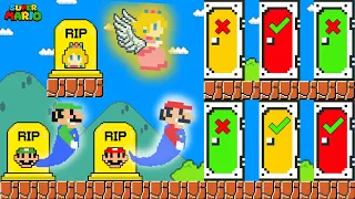 Mario Luigi and Peach After Death: Choose the correct Door? | Game Animation