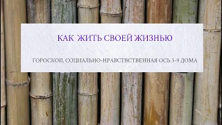 КАК  ЖИТЬ СВОЕЙ ЖИЗНЬЮ. ГОРОСКОП, СОЦИАЛЬНО-НРАВСТВСТВЕННАЯ ОСЬ 3-9 ДОМА