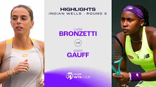 Lucia Bronzetti vs. Coco Gauff | 2024 Indian Wells Round 3 | WTA Match Highlights