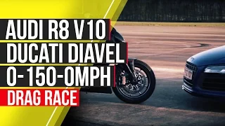 Audi R8 V10 Plus vs Ducati Diavel: 0-150-0mph - autocar.co.uk