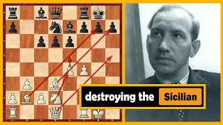 Chess Game; Ragozin Uses A Fresh Idea To Destroy Sicilian French