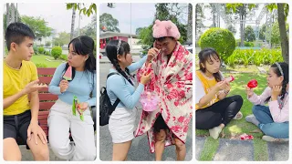 Prank ice cream for my girlfriend - Teasing beggars 😞💋🚤 Su Hao