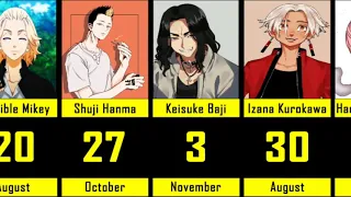 Tokyo Revengers Characters Birthday | Anime Birthday