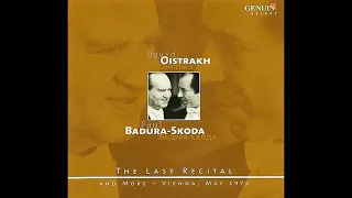 Schubert: Violin Sonata A major - Oistrakh, Badura-Skoda / 슈베르트: 바이올린 소나타 A장조 - 오이스트라흐, 바두라-스코다