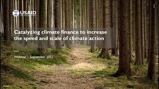 USAID Webinar: Catalyzing Finance for Climate Action