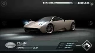 ALL CARS - Need For Speed Most Wanted iOS