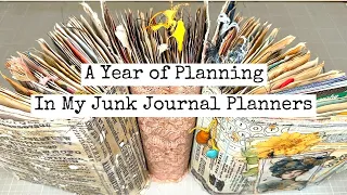 A Year of Planning in my Junk Journal Planners/Q&A Session