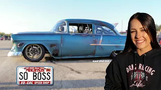 SO BOSS! ALEX TAYLOR'S '55 CHEVY! HER FASTEST PASS 7.63 AT 2021 HOT ROD DRAG WEEK! BYRON DRAGWAY!