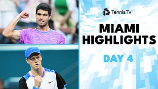 Sinner & Alcaraz Take Centre Stage; Medvedev, Zverev in Action | Miami 2024 Day 4 Highlights