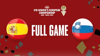 Spain v Slovenia | Full Basketball Game | FIBA U16 Women's European Championship 2023