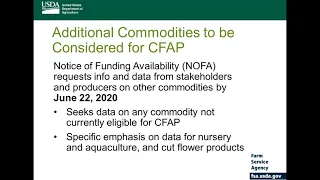 CFAP for Livestock & Non-Specialty Crop Producers