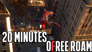 NEW Spider man PS4 Free Roam Gameplay | WEB SWINGING, OPEN WORLD FREE ROAM (20 Minutes Gameplay)