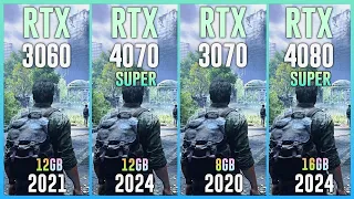 RTX 3060 vs RTX 4070 SUPER vs RTX 3070 vs RTX 4080 SUPER - Test in 20 Games