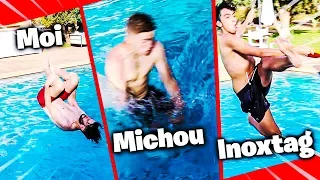 CONCOURS DE PLONGEONS AVEC MICHOU ET INOXTAG DANS LA PISCINE !