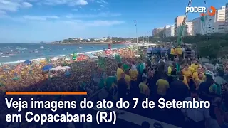 Veja imagens do ato do 7 de Setembro em Copacabana (RJ)