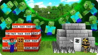 CASA DE TNT NOOB Y CASA CON TRAMPAS TROLL PRO VS TSUNAMI TÓXICO EN MINECRAFT 😱