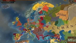 Europa Universalis 4 AI Timelapse - Extended Timeline + ССС Mods 1203-2500