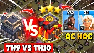 TH9 vs TH10 Attack Strategy 2022 | Th9 vs Th10 War Attack Strategy Clash of Clans - COC