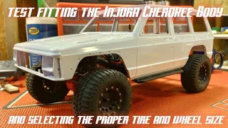 Test Fitting The Injora Cherokee Body On The TRX4 Sport