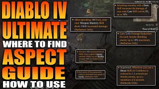 Diablo 4 Aspect Guide - Where To Find, How To Use, Everything You Need To Know
