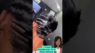 Watch Her Go From Dreadlocks To A Pixie Haircut