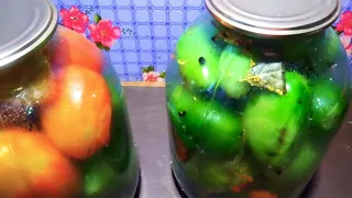 Маринованные зеленые помидоры на Зиму. Обалденно вкусно, видео рецепт с подробным описанием