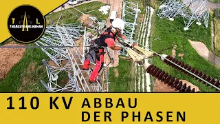 Freileitungsbau | Abbau der Phasen am Strommast