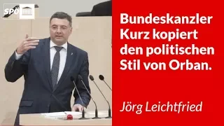 Bundeskanzler Kurz kopiert den politischen Stil von Orban - Jörg Leichtfried