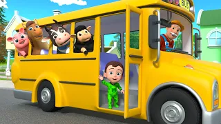 Wheels on the Bus with Animals - Baby songs - Nursery Rhymes & Kids Songs