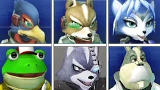 Evolution Of Star Fox Secret Taunts In Super Smash Bros & Comparison (Fox, Falco, Wolf)