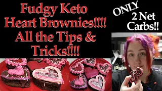 Keto/Low Carb Fudgy Brownie Hearts- No Almond Flour