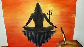 Lord shiva painting। Lord shiva easy drawing।How make to shiv painting।