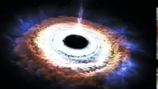 Анимация поглощения звезды чёрной дырой