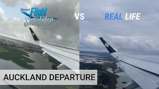 Microsoft Flight Simulator 2020 VS Real Life | A320N takeoff from Auckland