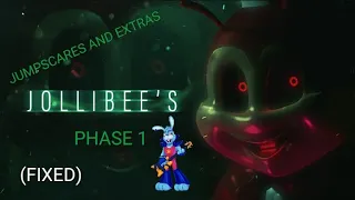 JOLLIBEE'S PHASE1 JUMPSCARES AND EXTRAS (FIXED) FNAF FANGAME