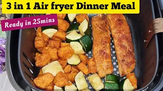 FAST Air Fryer Dinner Recipe for 2. This Easy 3 in 1 Air fried Dinner Meal will Change Your Life !!!