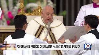 Pope Francis holds Easter Sunday mass at the Vatican